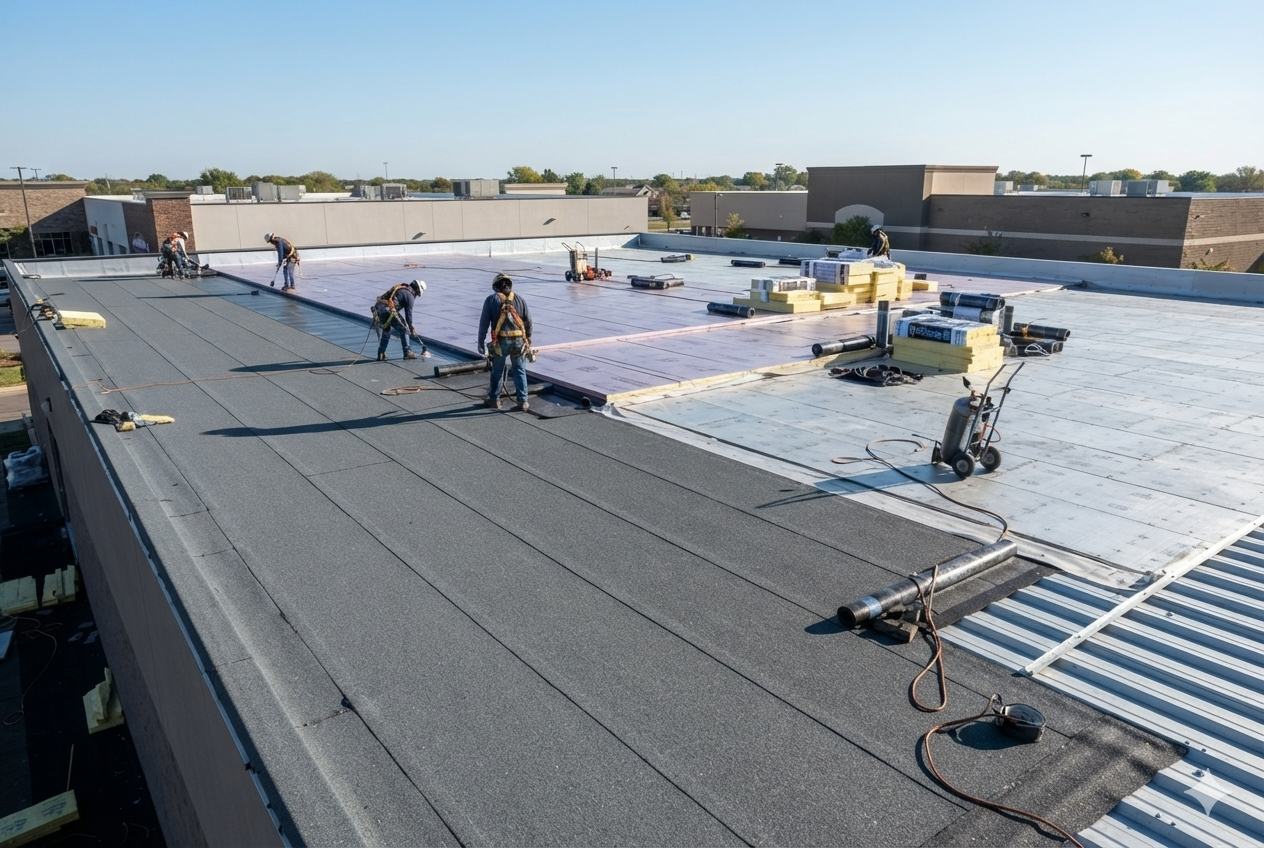 Roofing Estimation — CSI Division 07 construction takeoff sample